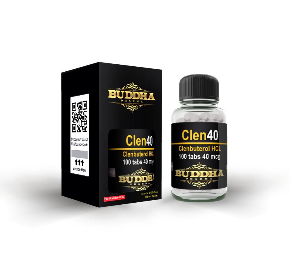 Buddha Pharma Clen 40 box and bottle